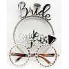 Bride Yazılı Taç Ve Bride To Be Yazılı Gözlük Seti Gümüş Renk