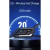 Bt62 Motosiklet Kask Kulaklığı Bluetooth Intercom 2 Intercom Bağlantılı
