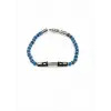 Mavi Çelik  Erkek Çelik Bileklik Boy 20.5 Cm / En 0.6 Cm  - Ebl0029