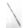 Rodyum Çelik  Erkek Çelik Bileklik Boy 21.5 Cm / En 1 Cm  - Ebl0054