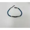 Mavi Çelik  Erkek Çelik Bileklik Boy 18+3 Cm / En 0.4 Mm  - Ebl0035