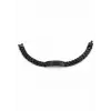 Siyah Çelik  Erkek Çelik Bileklik Boy 21.5 Cm / En 0.9 Mm  - Ebl0033
