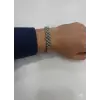Rodyum Çelik  Erkek Çelik Bileklik Boy 21.5 Cm / En 0.9 Mm  - Ebl0038