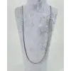 Rodyum Çelik Erkek Kolye 60 Cm - Ekl0033