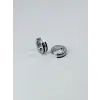 Rodyum Ve Siyah Çelik Erkek Küpe Çap (9 Mm) Kalınlık (4 Mm) - Ekp0006