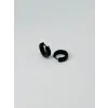 Siyah Çelik Erkek Küpe Çap (8 Mm) Kalınlık (4 Mm) - Ekp0031