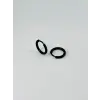 Siyah  Çelik Erkek Küpe Çap (8 Mm) Kalınlık (2 Mm) - Ekp0035