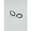 Siyah   Çelik Erkek Küpe Çap (14 Mm) Kalınlık (2 Mm) - Ekp0004