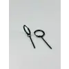 Siyah  Çelik Erkek Küpe Çap (12 Mm) Kalınlık (2 Mm) - Ekp0029