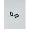 Siyah Çelik Erkek Küpe Çap (9 Mm) Kalınlık (3 Mm) - Ekp0016
