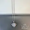 Rodyum Zirkon Taşlı Zincir Çelik Uç Kısmı Pirinç Kolyeler 40 + 5 Cm Uzatma Payı - Kl0116
