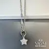 Rodyum Zincir Çelik Uç Kısmı Pirinç Kolyeler 45 + 5 Cm Uzatma Payı - Kl0088