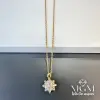Zirkon Taşlı Zincir Çelik Uç Kısmı Pirinç Kolyeler 40 + 5 Cm Uzatma Payı - Kl0106