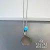 Çelik Plaka Kolye Nazar Boncuklu - Kl0095