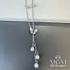 Çelik Sedef Taşlı İncili Kolye - Kl0170