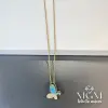 Çelik Sedefli Kelebek Kolye - Kl0117