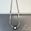 Çelik Taşlı İtalyan Kolye - Kl0084