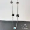 Çelik Yonca Nazar Boncoklu  Kolye - Kl0050