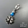 Çelik Yonca Nazar Boncuklu Küpe - Kp00110