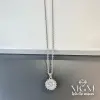 Rodyum Zirkon Taşlı Zincir Çelik Uç Kısmı Pirinç Kolyeler 40 + 5 Cm Uzatma Payı - Kl0119