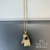 Çelik Zirkon Taşlı Anahtar Kilit Kolye - Kl0158