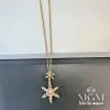 Çelik Zirkon Taşlı Kar Tanesi Kolye - Kl0122