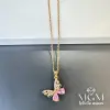 Çelik Zirkon Taşlı Kelebek Kolye - Kl0141