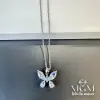 Çelik Zirkon Taşlı Kelebek Kolye - Kl0137