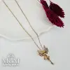 Zirkon Taşlı Zincir : Çelik Çelik Kolye 40+5 Cm - Kl0231