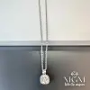 Rodyum Zirkon Taşlı Zincir Çelik Uç Kısmı Pirinç Kolyeler 40 + 5 Cm Uzatma Payı - Kl0143