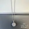 Rodyum Zirkon Taşlı Zincir Çelik Uç Kısmı Pirinç Kolyeler 40 + 5 Cm Uzatma Payı - Kl0123
