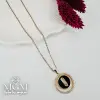 Zirkon Taşlı Zincir : Çelik Çelik Kolye 40+5 Cm - Kl0240
