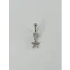 Çiçek Detaylı Göbek Piercing - Pg0045