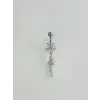 Çiçek Detaylı Sallantılı Göbek Piercing - Pg0106