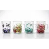 Çift Camlı Çiçekli Kupa Bardak Alk4469