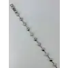 Rodyum Zirkon Taşlı Pirinç Bileklikler 17+2 Cm  - Kbl0374