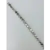 Rodyum Zirkon Taşlı Pirinç Bileklikler 17+2 Cm  - Kbl0370