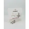 Rodyum Zirkon Taşlı Pirinç Küpeler - Kp00468