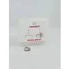 Rodyum Zirkon Taşlı Pirinç Küpeler - Kp00519