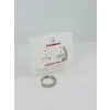 Rodyum Zirkon Taşlı Pirinç Küpeler - Kp00441