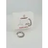 Rodyum Zirkon Taşlı Pirinç Küpeler - Kp00456