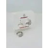 Rodyum Zirkon Taşlı Pirinç Küpeler - Kp00462