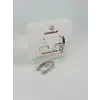 Rodyum Zirkon Taşlı Pirinç Küpeler - Kp00485