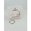 Rodyum Zirkon Taşlı Pirinç Küpeler - Kp00482