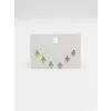 Çok Renkli Minik Uçaklar Altılı Küpe - Kp00665