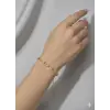    Zirkon Taşlı Pirinç Cm Bileklik 17+2 Cm  - Kbl0402