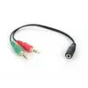 Dark DK-CB-AUC02 2x3.5mm Stereo Erkek - 3.5mm Stereo Dişi Y Kablo