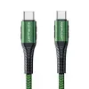 Dc43 Type-c To Type-c 1m Örgü 60w Hızlı Şarj Kablo - Yeşil