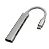 Dexim DHU0003-Dexim Elite USB-Typ-c to 4 Port USB-A Hub (KDO)