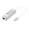 Digitus DA-70253 USB Type-C™ 3-Port Hub + Fast Ethernet LAN Adapter (KDO)